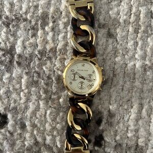 Michael Kors Gold-Tone and Tortoise Watch
